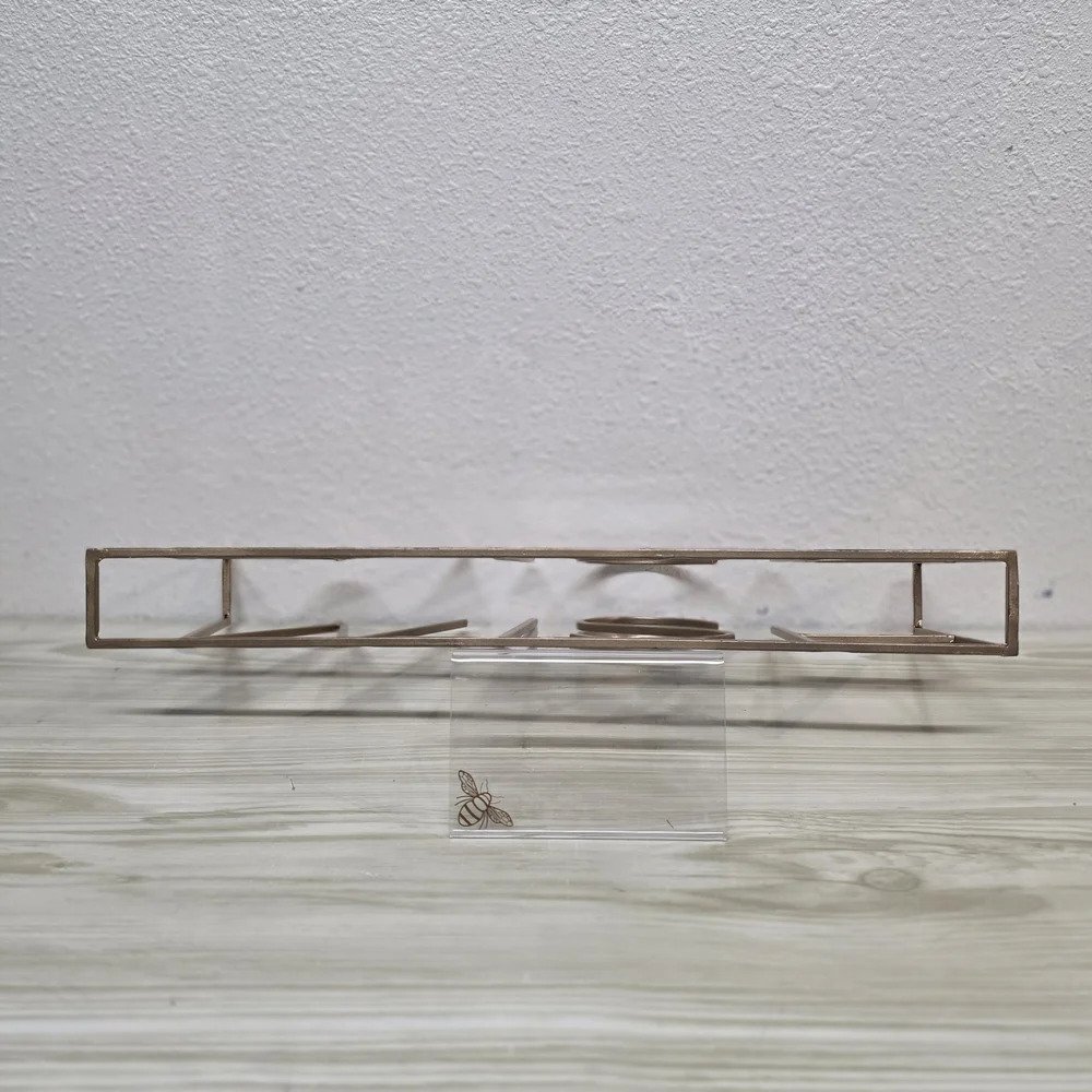 Home Decor 'WISH' Metal Artwork Goldtone Shelf Or Wall